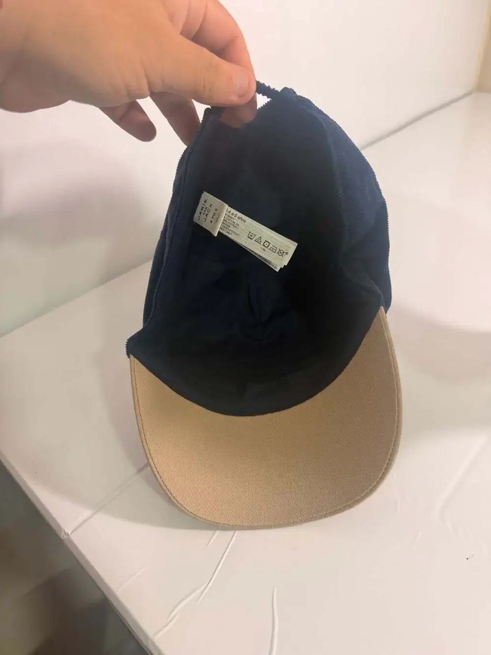 Janie and Jack Navy Blue Corduroy Dog Patch Baseball Hat